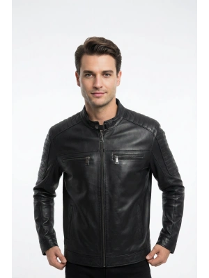 Palivat Erkek Siyah Deri Ceket