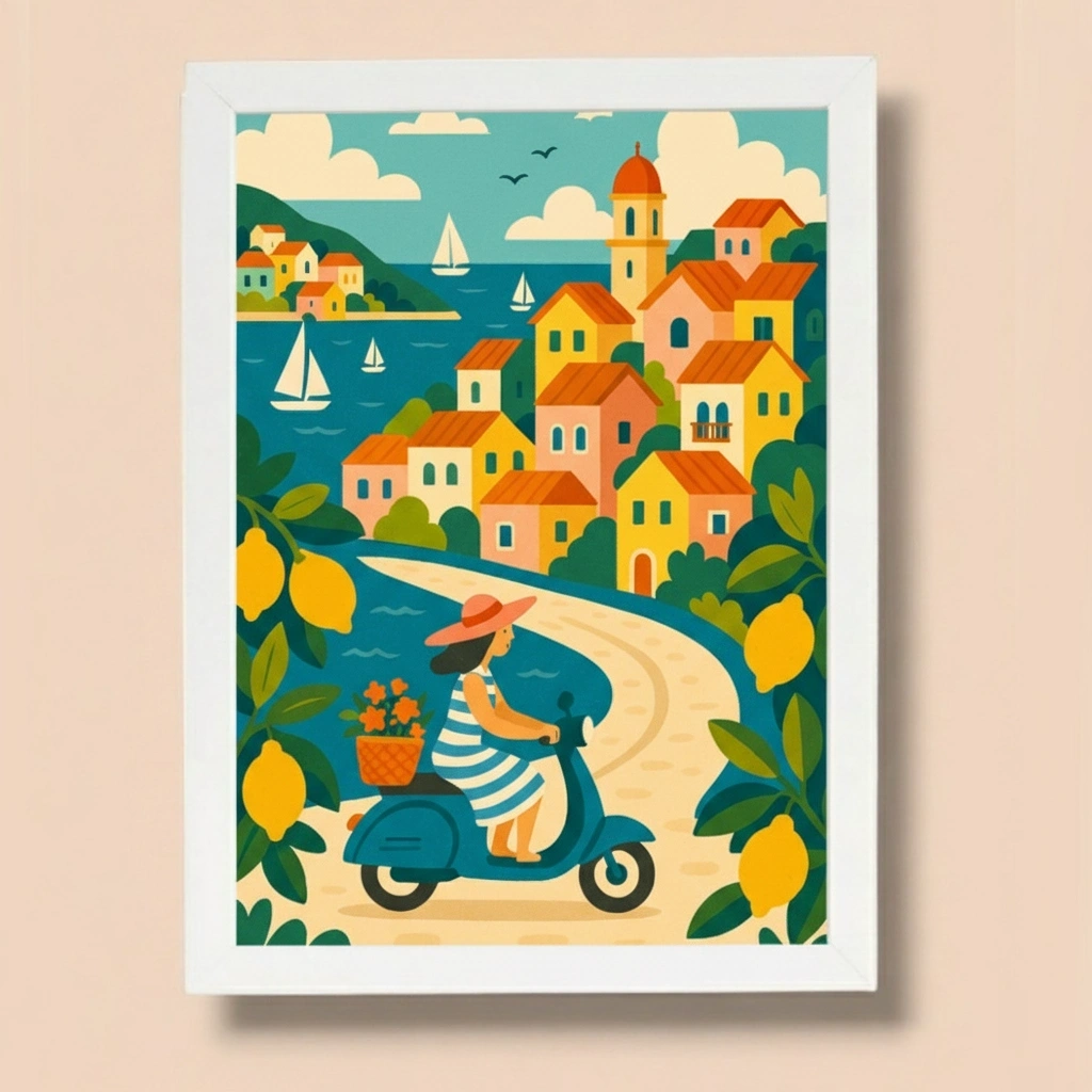 Amalfi İllüstrasyon Tasarım Tablo