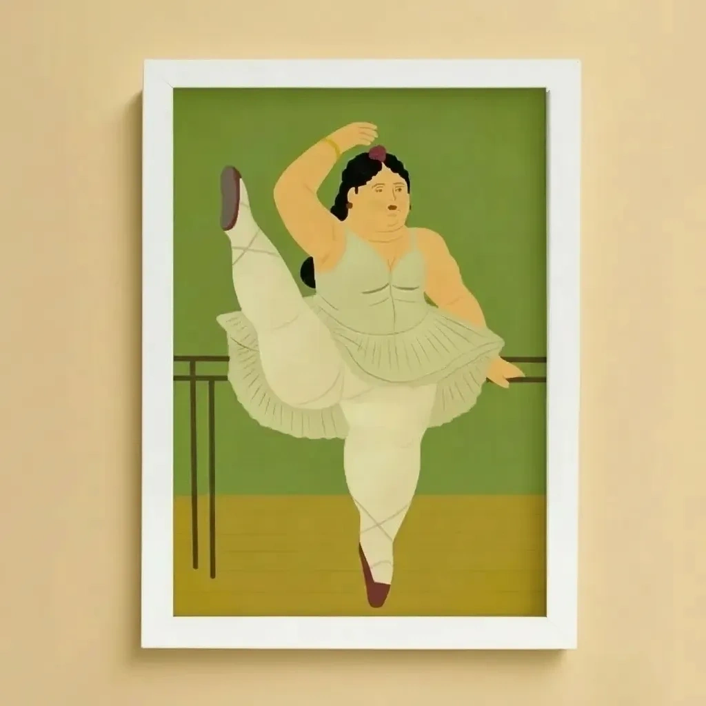 Botero -Ballerina İllüstrasyon Tablo