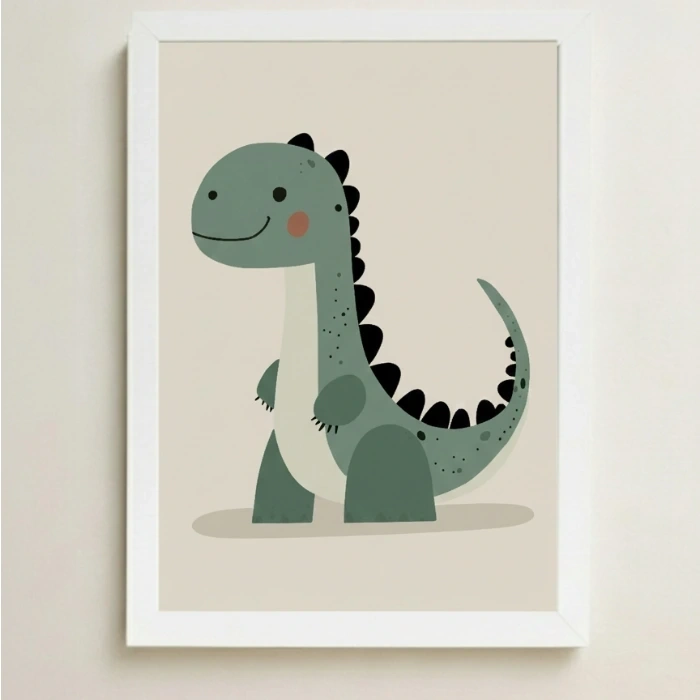 Dinazor Temalı Bebek Odası Çerçeveli Poster