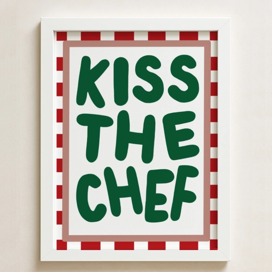 Kiss The Chef İllüstrasyon Tablo