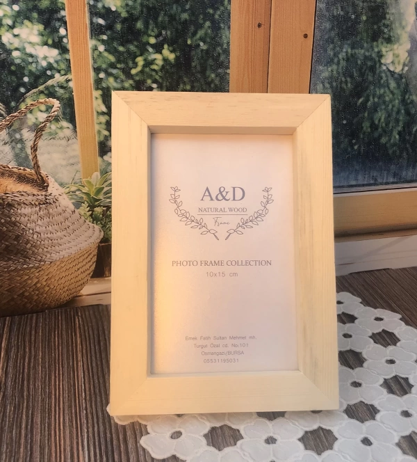 Doğal Ahşap Fotoğraf Çerçevesi 10X15