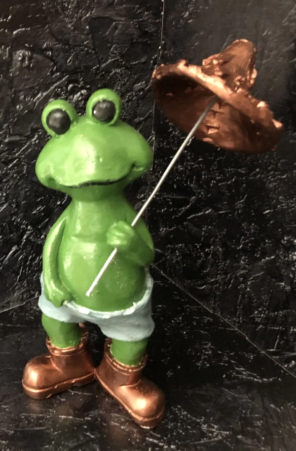 Sevimli Kurbağa Şemsiyeli Biblo 23 cm