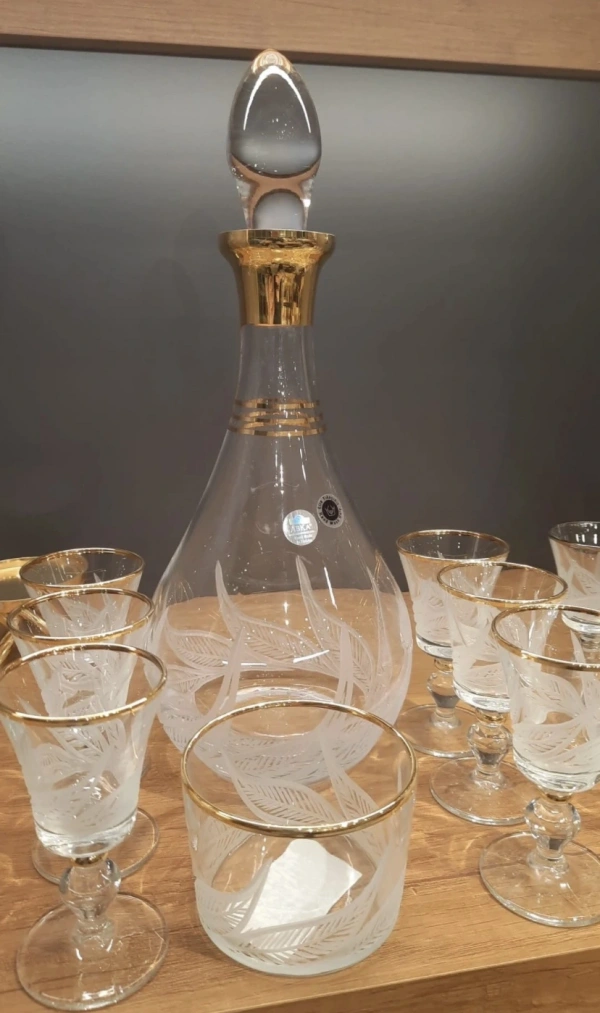 187-040 ZEMZEM TAKIMI HD YAPRAK ALTIN DEKOR 8 PARÇA 6 KİŞİLİK