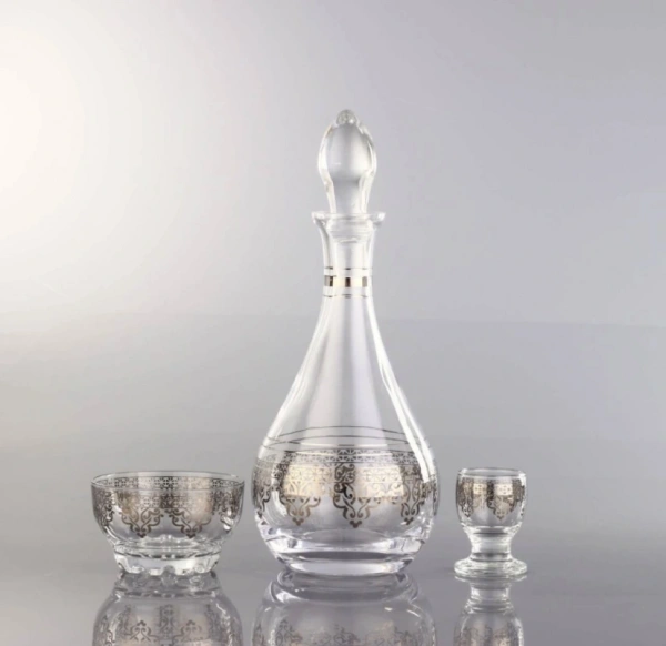 187-309 ZEMZEM TAKIMI BY MERVE PLATİN DEKOR 8 PARÇA 6 KİŞİLİK