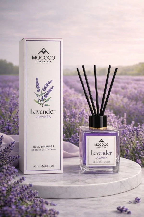 Mococo Çubuklu Dekoratif Ortam Kokusu Lavander (Lavanta) 110 ml 45 Gün Kalıcı Etki