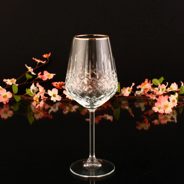 Alfa Platin Dekor Ayaklı Kadeh 6 Adet