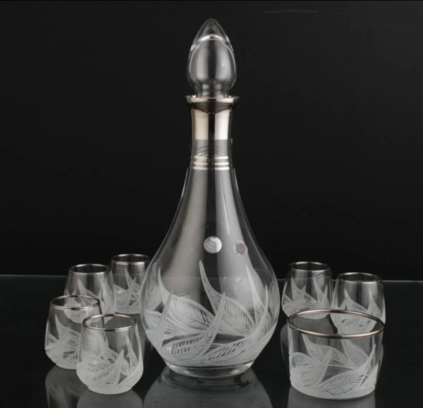 752-304 ZEMZEM TAKIMI HD YAPRAK PLATİN DEKOR 8 PARÇA 6 KİŞİLİK