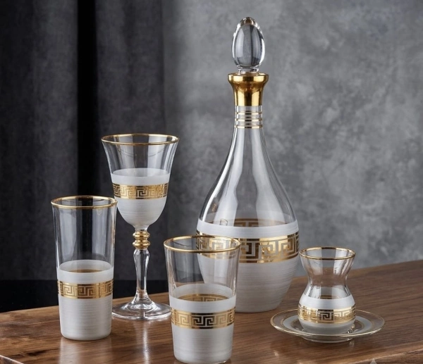 Antik Gold Dekor 31 Parça 6 Kişilik Sofra Bardak Takımı