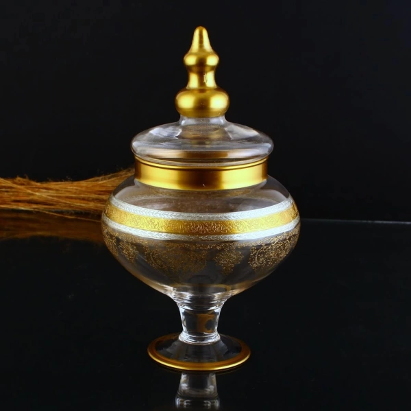 Mitra Gold Dekor Ayaklı Şekerlik KLM001