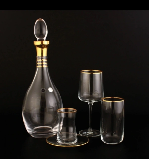 SOFRA TAKIMI ICONIC SERİ AĞIZ CİDAR ALTIN DEKOR 49 PARÇA 12 KİŞİLİK