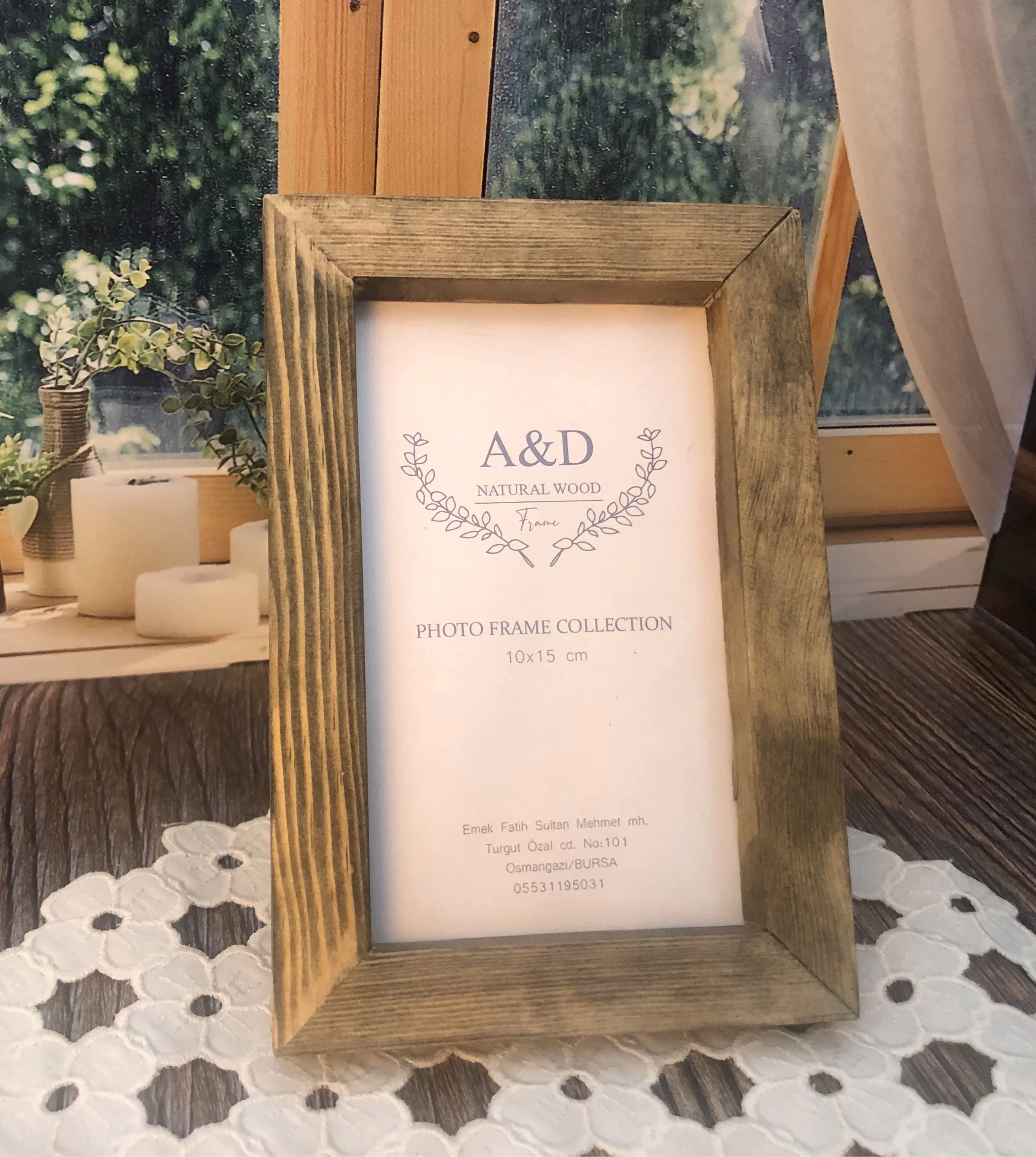Doğal Ahşap Fotoğraf Çerçevesi 10X15