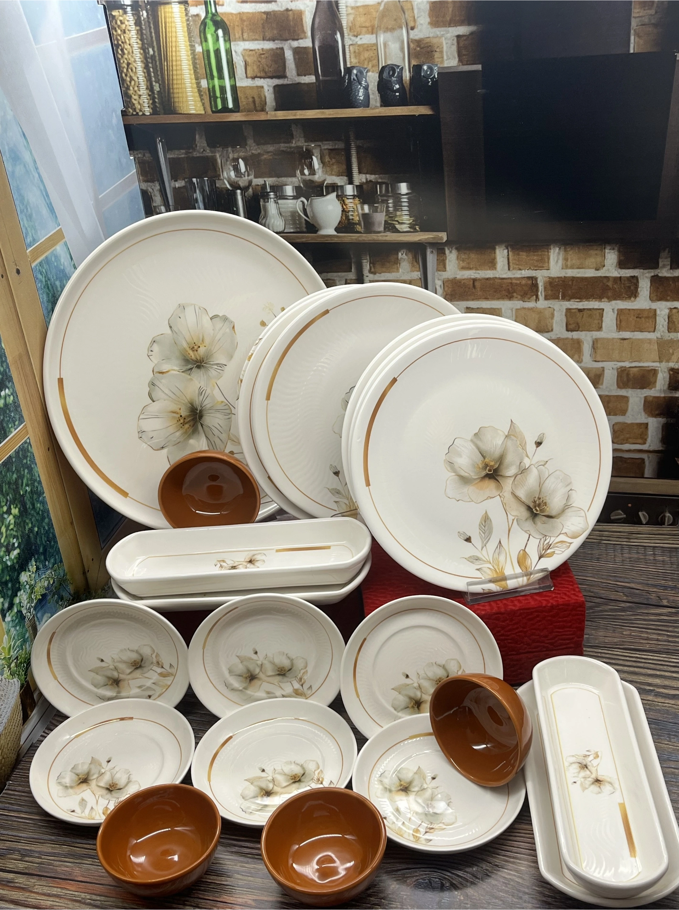 Yiğit Seramik 21 Parça 6 Kişilik Kahvaltı Takımı