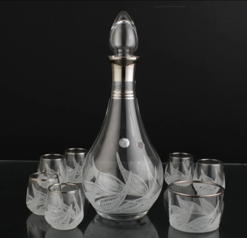 752-304 ZEMZEM TAKIMI HD YAPRAK PLATİN DEKOR 8 PARÇA 6 KİŞİLİK