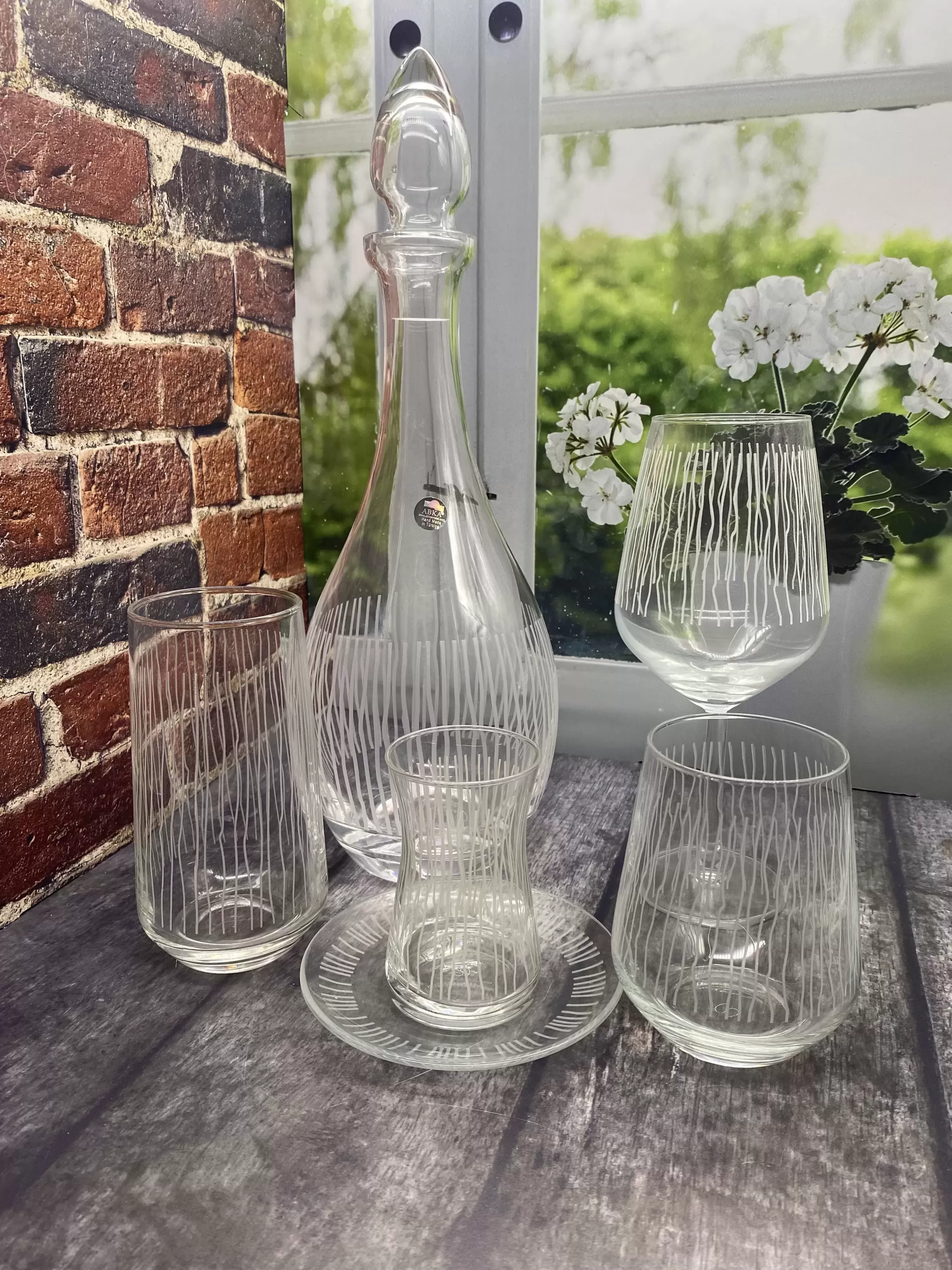 Paşabahçe Seren Dekor 61 Parça 12 Kişilik Bardak Seti