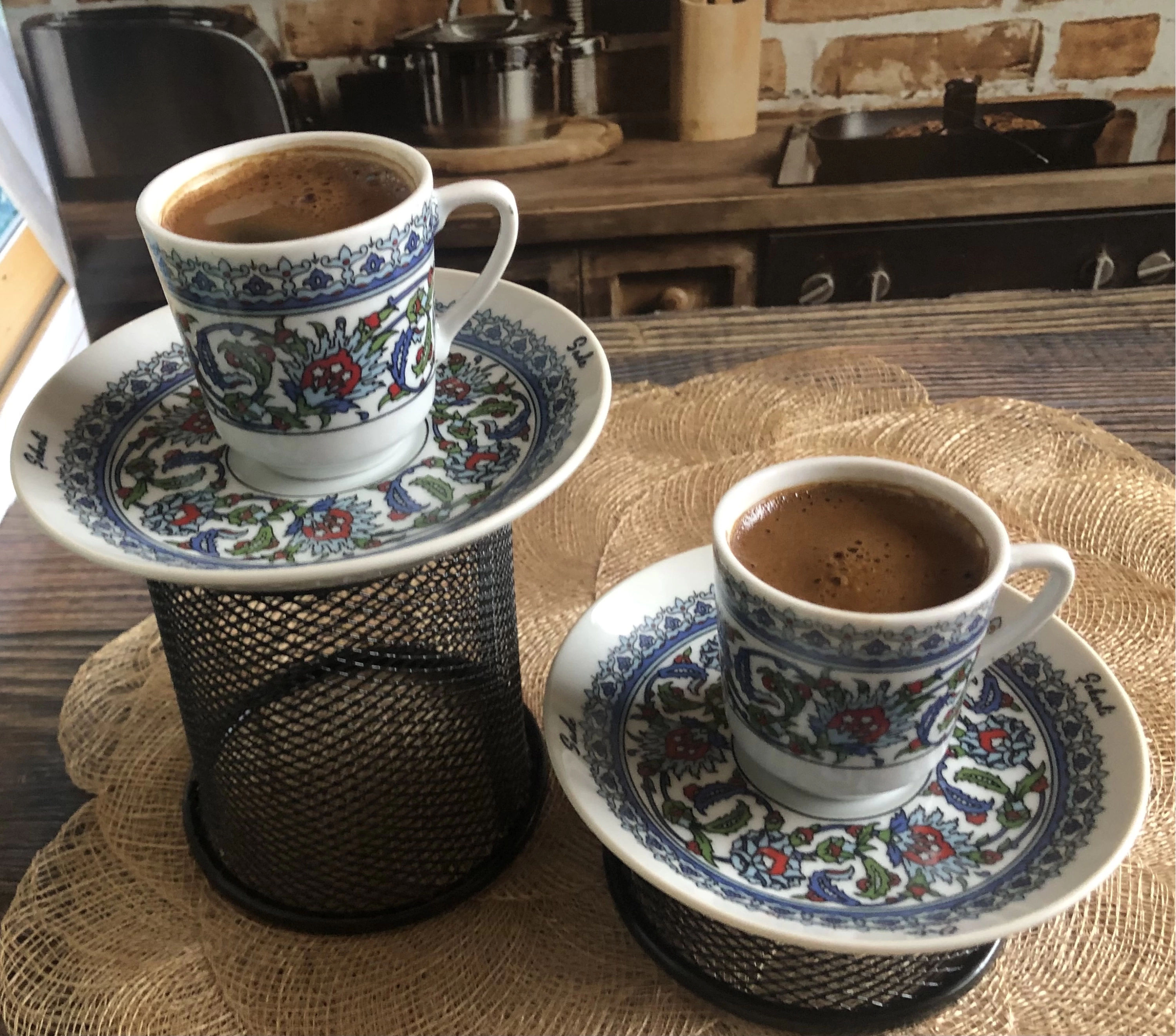 Topkapı Dekor Akıllı Türk Kahvesi Seti 12 Parça 6 Kişilik