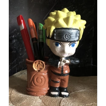 Sarı Saçlı Anime Biblo Kalemlik 15 cm