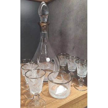 187-040 ZEMZEM TAKIMI HD YAPRAK PLATİN DEKOR 8 PARÇA 6 KİŞİLİK