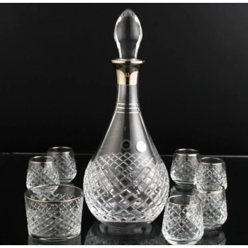 187-304 ZEMZEM TAKIMI M.PİTİKARE PLATİN DEKOR 8 PARÇA 6 KİŞİLİK