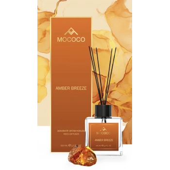 Mococo Çubuklu Dekoratif Ortam Kokusu Amber Breeze 110 ml 45 Gün Kalıcı Etki