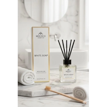 Mococo Çubuklu Dekoratif Ortam Kokusu White Soap 110 ml 45 Gün Kalıcı Etki
