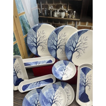 Yiğit Seramik 14 Parça 6 Kişilik Kahvaltı Takımı