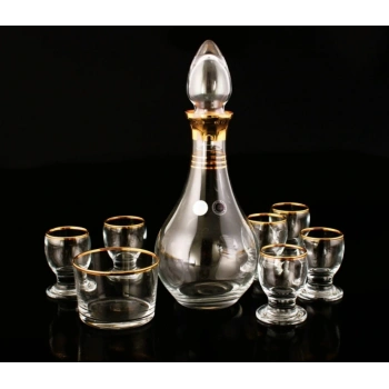 752-309 ZEMZEM TAKIMI AĞIZ CİDAR ALTIN DEKOR 8 PARÇA 6 KİŞİLİK