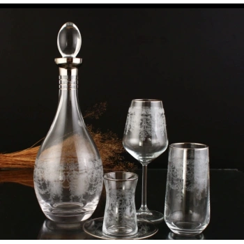 SOFRA TAKIMI ALLEGRA SERİ İSPİR PLATİN DEKOR 49 PARÇA 12 KİŞİLİK