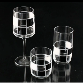 SOFRA TAKIMI ÇİZGİ DKR TRN DAMA SİYAH BEYAZ DEKOR (112-805-229) 18 PARÇA 6 KİŞİLİK