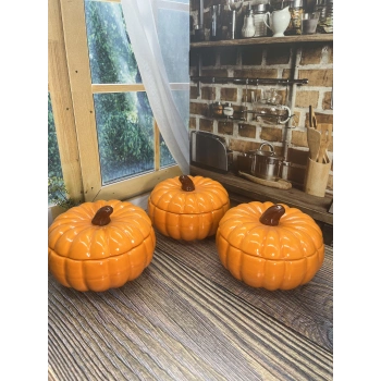 Üçlü Kabak Çay Kahve Şeker Kavanozu