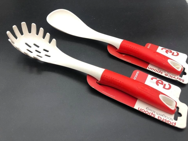 RED&WHITE 2Lİ SPAGETTİ SERVİS SETİ SPAGETTİ KAŞIĞI ve SOS KAŞIĞI 220 DERECEYE DAYANIKLI