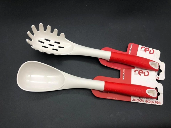 RED&WHITE 2Lİ SPAGETTİ SERVİS SETİ SPAGETTİ KAŞIĞI ve SOS KAŞIĞI 220 DERECEYE DAYANIKLI