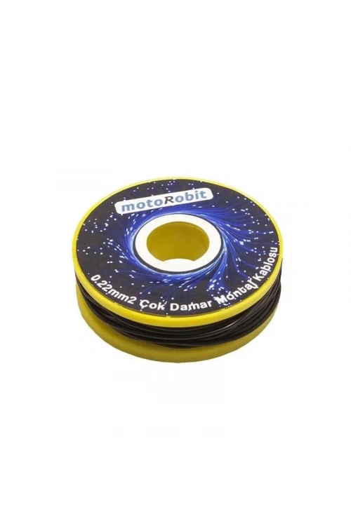 0.22 mm2 Siyah Çok Damar Montaj Kablosu - 10 Metre