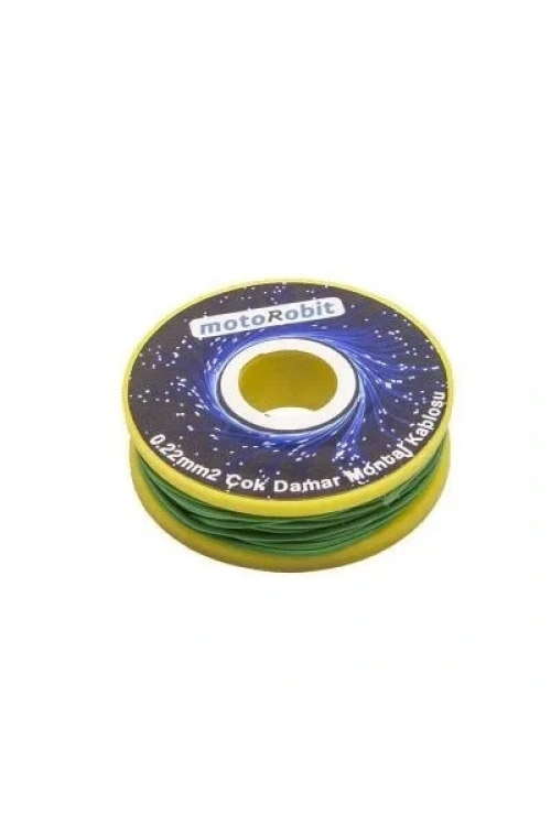 0.22 mm2 Yeşil Çok Damar Montaj Kablosu - 10 Metre