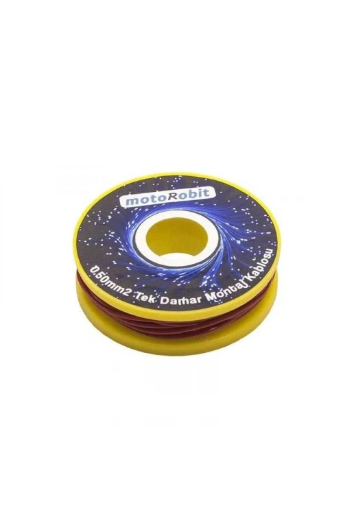 0.50 mm2 Kırmızı Tek Damar Montaj Kablosu - 10 Metre