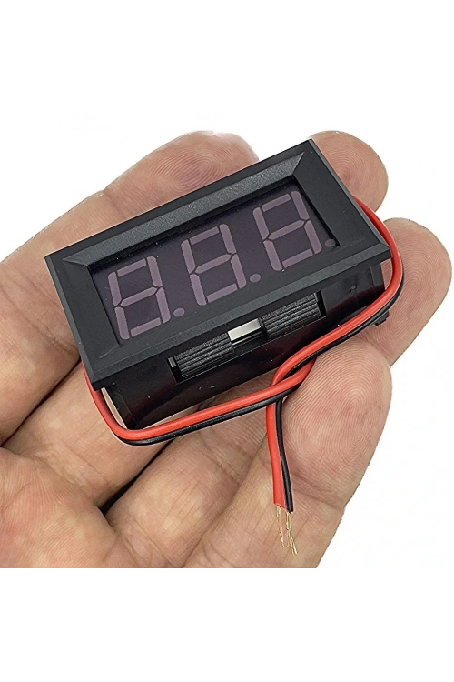0.56 inç LED ekran 2 Kablo DC 4.5V-30V Voltmetre