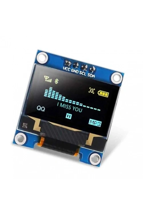 0.96 128x64 Oled Grafik Lcd Ekran - Sarı/Mavi