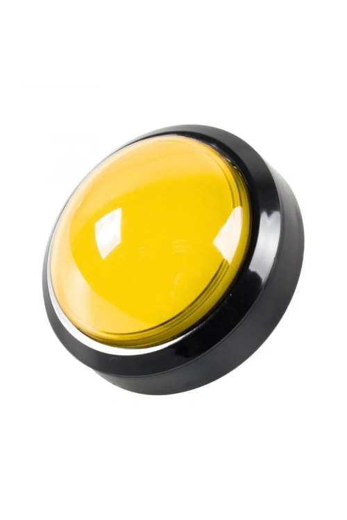 100mm 12V Işıklı Oyun Makinesi Butonu - Sarı