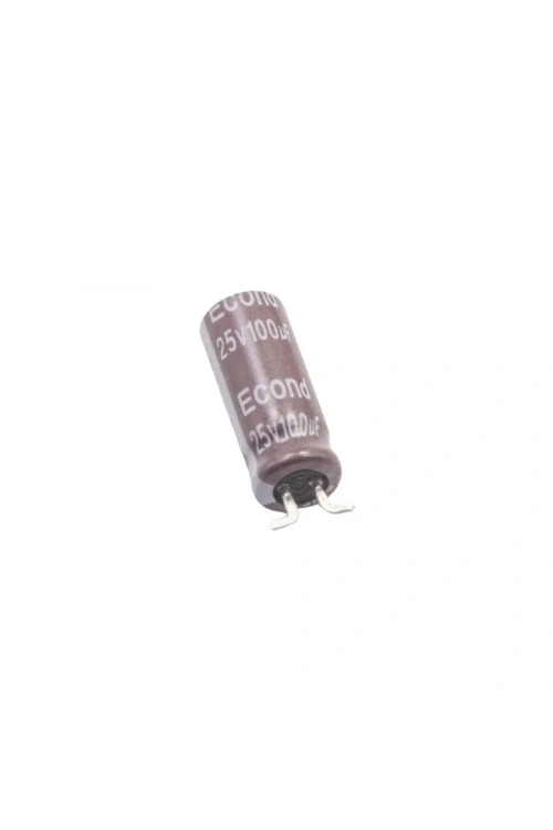 100uF 25V Elektrolitik Kondansatör 5x12mm - Kısa Bacaklı