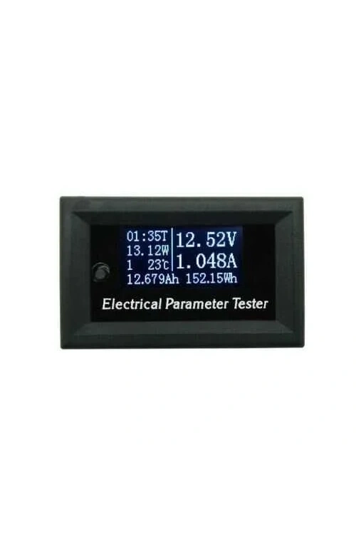 100V 10A 7in1 Dijital Voltmetre Ampermetre - Zaman Sıcaklık Watt Ölçer