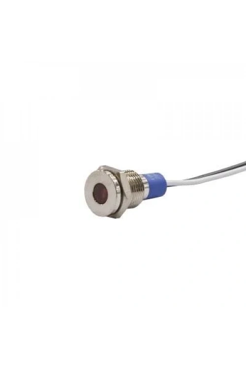 10mm 24v Kırmızı Led Metal Kablolu Sinyal Lambası IP67 GQ10T-R
