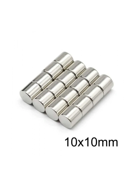 10X10mm Neodyum Güçlü Mıknatıs - Neodim Magnet