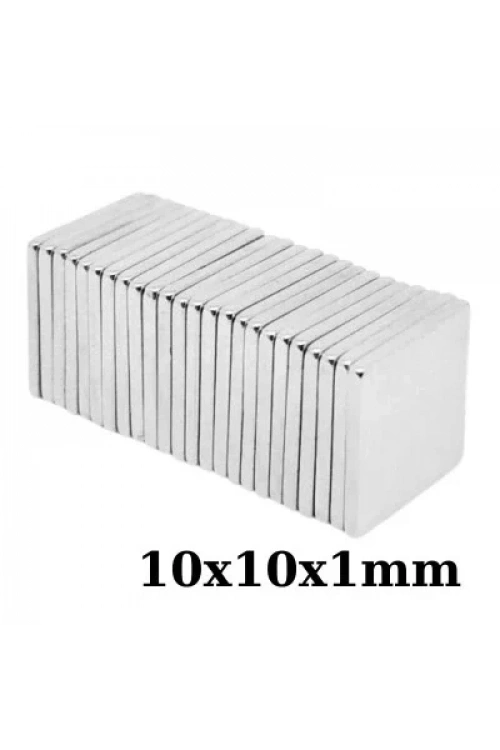 10x10x1mm Neodyum Güçlü Mıknatıs - Neodim Magnet