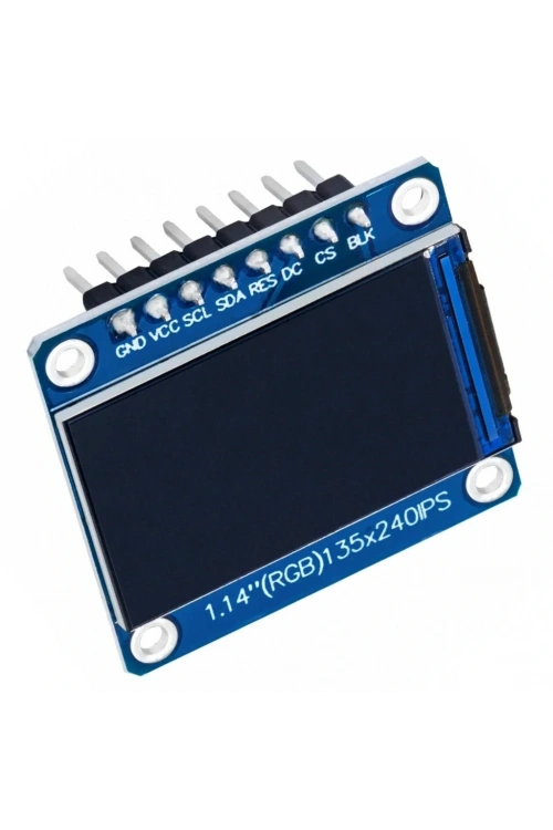 1.14 inch ST7789V Chip 135×240 RGB TFT IPS 8 Pin LCD Ekran Modülü