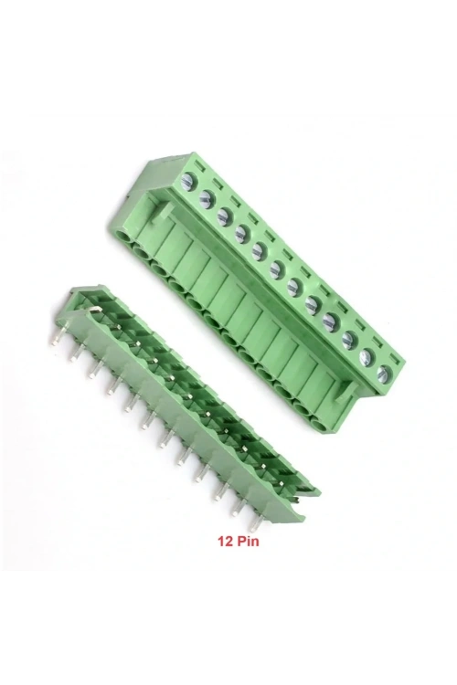 12 Pin 3.81mm Geçmeli 90C Takım Klemens