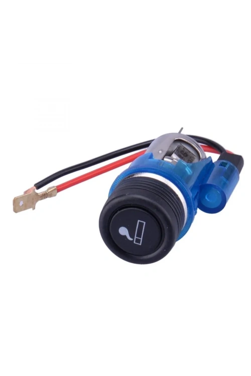 12V 120W Işıklı Oto Çakmaklık - Mavi
