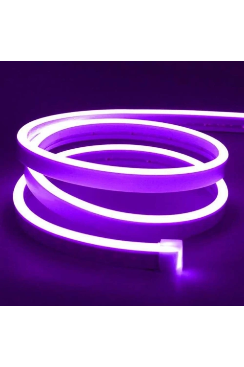 12V Esnek Neon Şerit Led 5 Metre - Mor