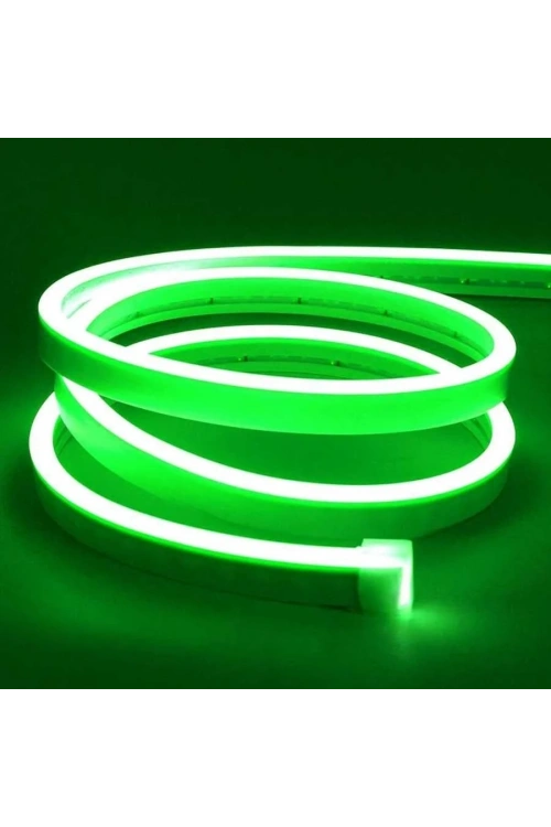 12V Esnek Neon Şerit Led 5 Metre - Yeşil