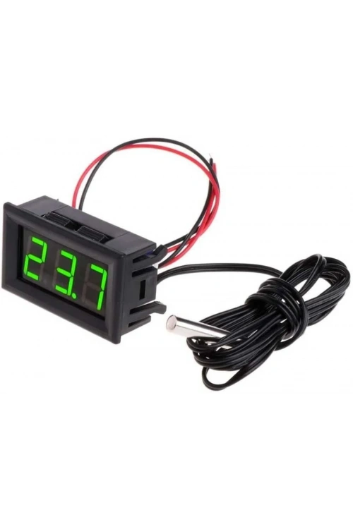 12V Termometre Su Geçirmez Sıcaklık Sensörü - Yeşil