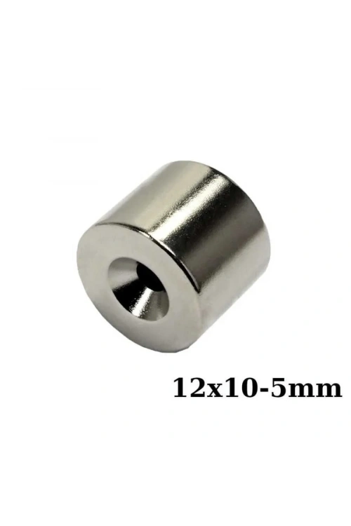 12X10-5mm Havşa Delikli Neodyum Güçlü Mıknatıs - Neodim Magnet